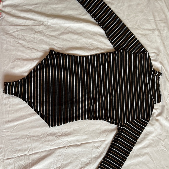 BP Long Sleeve Striped Bodysuit Small - Picture 9 of 9